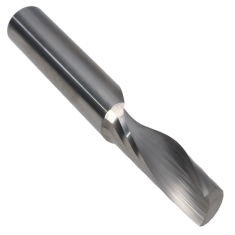 901-048 ||  10 Diameter Single 'O' Flute Upcut Spiral - Cresent End - Uncoated