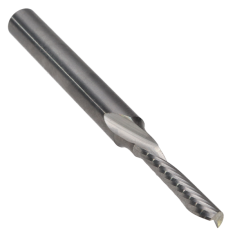 901-224 ||  4 Diameter Single 'O' Flute Downcut Spiral - Crescent End - Uncoated
