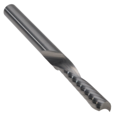901-240 ||  6 Diameter Single 'O' Flute Downcut Spiral - Crescent End - Uncoated