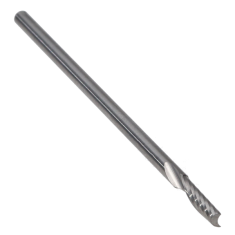 901-302 ||  2 Diameter Single 'O' Flute Upcut Spiral - Crescent End - Uncoated