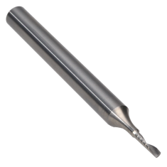 901-304 ||  2 Diameter Single 'O' Flute Upcut Spiral - Crescent End - Uncoated