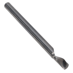 901-310 ||  3 Diameter Single 'O' Flute Upcut Spiral - Crescent End - Uncoated