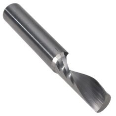 901-344 ||  8 Diameter Single 'O' Flute Upcut Spiral - Crescent End - Uncoated