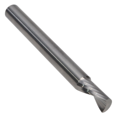 901-436 ||  6 Diameter Single 'O' Flute Downcut Spiral - Crescent End - Uncoated