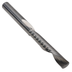 901-442 ||  6 Diameter Single 'O' Flute Downcut Spiral - Crescent End - Uncoated