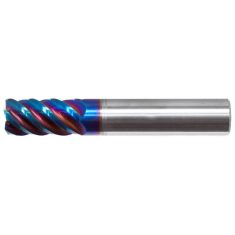 457-402W-5 ||  1/4 Diameter, PowerN HY5 Pro+ Corner Radius Endmills with Flat