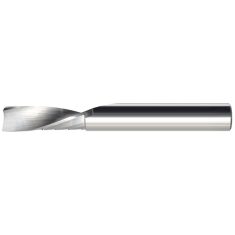 901-222 ||  4 Diameter Single 'O' Flute Downcut Spiral - Crescent End - Uncoated