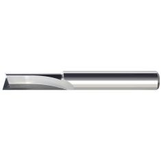 800-014 ||  1/2 Diameter Single 'V' Flute Straight Cut - Crescent End - Uncoated