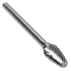 SF-51SC ||  1/4 Diameter, Singlecut SF - Radius Tree Shape Burs