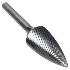 SG-1CB ||  1/4 Diameter, Chipbreaker SG - Pointed Tree Shape Burs
