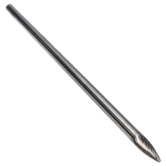 SG-1L6SC ||  1/4 Diameter, Singlecut SG - Pointed Tree Shape Burs