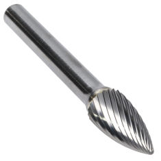 SG-3SC ||  3/8 Diameter, Singlecut SG - Pointed Tree Shape Burs