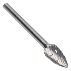 SG-51CB ||  1/4 Diameter, Chipbreaker SG - Pointed Tree Shape Burs