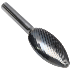 SH-6SC ||  5/8 Diameter, Singlecut SH - Flame Shape Burs