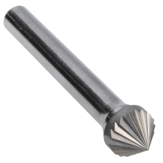 SK-3MMSC ||  9.5mm Diameter, Singlecut SK - 90 Degree Included Cone Burs