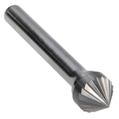 SK-4SC ||  7/16 Diameter, Singlecut SK - 90 Degree Included Cone Burs