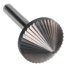SL-1CB ||  1/4 Diameter, Chipbreaker SL - Radius Cone Shape Burs - 14 Degree