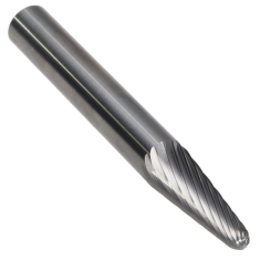 SL-1SC ||  1/4 Diameter, Singlecut SL - Radius Cone Shape Burs - 14 Degree