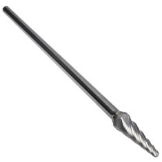 SL-3L6SC ||  3/8 Diameter, Singlecut SL - Radius Cone Shape Burs - 14 Degree