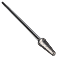 SL-4L6SC ||  1/2 Diameter, Singlecut SL - Radius Cone Shape Burs - 14 Degree