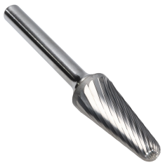SL-4SC ||  1/2 Diameter, Singlecut SL - Radius Cone Shape Burs - 14 Degree