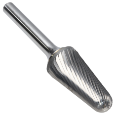 SL-5SC ||  5/8 Diameter, Singlecut SL - Radius Cone Shape Burs - 14 Degree