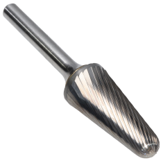 SL-6SC ||  5/8 Diameter, Singlecut SL - Radius Cone Shape Burs - 14 Degree