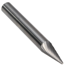 SM-1MMSC ||  6mm Diameter, Singlecut SM - Pointed Cone Shape Burs - 12 Degree
