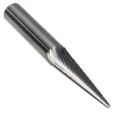 SM-3SC ||  1/4 Diameter, Singlecut SM - Pointed Cone Shape Burs - 12 Degree