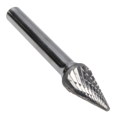 SM-4FM ||  3/8 Diameter, Alumacut SM - Pointed Cone Shape Burs - 28 Degree