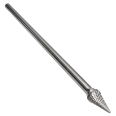 SM-4L6FM ||  3/8 Diameter, Alumacut SM - Pointed Cone Shape Burs - 28 Degree