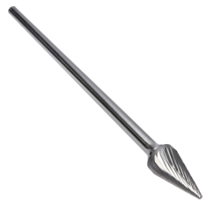 SM-5L6SC ||  1/2 Diameter, Singlecut SM - Pointed Cone Shape Burs - 14 Degree