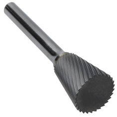 SN-6SC ||  5/8 Diameter, Singlecut SN - Inverted Cone Shape Burs - 18 Degree