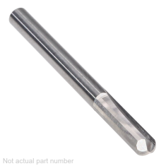 303-002 ||  3mm Diameter, Uncoated Ball End Straight Flute Endmills