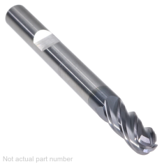 502-208W-1 ||  6mm Diameter, PowerA V4 Ball Endmills with Flat