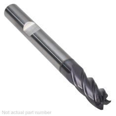 500-460W-1 ||  6mm Diameter, PowerA V4 Corner Radius Endmills with Flat