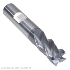 500-496W-1 ||  12mm Diameter, PowerA V4 Corner Radius Endmills with Flat