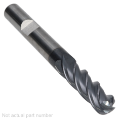 501-210W-1 ||  8mm Diameter, PowerA V4 Ball Endmills with Flat