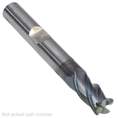 402-444W-1 ||  1/4 Diameter, PowerA V4 Corner Radius Endmills with Flat