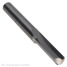 800-008 ||  1/4 Diameter Single 'V' Flute Straight Cut - Crescent End - Uncoated