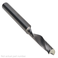 901-040 ||  6 Diameter Single 'O' Flute Upcut Spiral - Cresent End - Uncoated