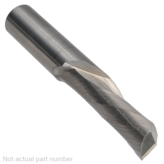 902-108 ||  8 Diameter Single Flute Downcut Spiral - Endmill End - Uncoated