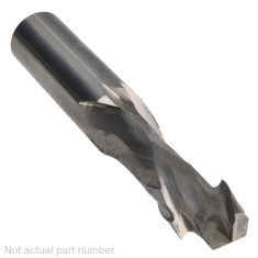 902-608 ||  12 Diameter Single Flute Compression Spiral - Endmill End - Uncoated