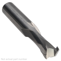 902-808 ||  12 Diameter Single Flute Mortise Compression - Endmill End - Uncoated