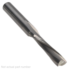 807-110 ||  1/4 Diameter Two Flute Downcut Slow Spiral - Endmill End - Uncoated