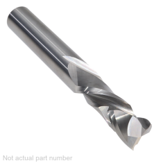 810-032 ||  3/8 Diameter Two Flute Compression - Endmill End - Uncoated