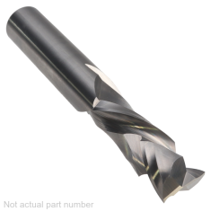810-028 ||  1/2 Diameter Two Flute Compression - Endmill End - Uncoated