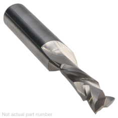 810-034 ||  3/8 Diameter Two Flute Compression - Endmill End - Uncoated