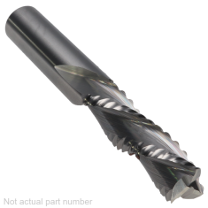 815-508 ||  1/2 Diameter Three Flute Downcut Spiral Ripper - High Impact - Endmill End - Uncoated