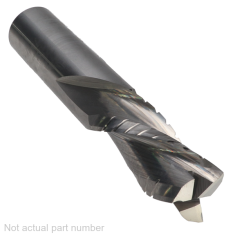 816-210 ||  5/8 Diameter Three Flute Downcut Spiral Chipbreaker Finisher - Endmill End - Uncoated